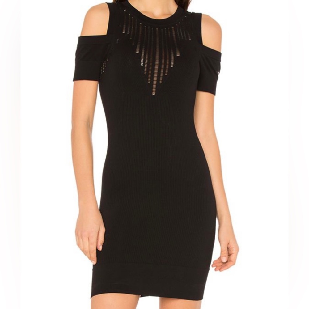 IVY PARK pointelle women’s black mini dress. Size Small/Medium. New with tags.
